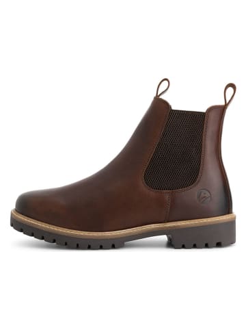 TRAVELIN' Leder-Chelsea-Boots in Braun