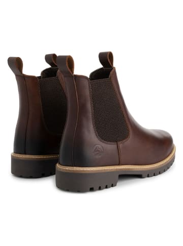 TRAVELIN' Leder-Chelsea-Boots in Braun