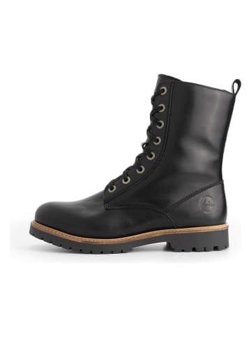 TRAVELIN' Leren boots zwart