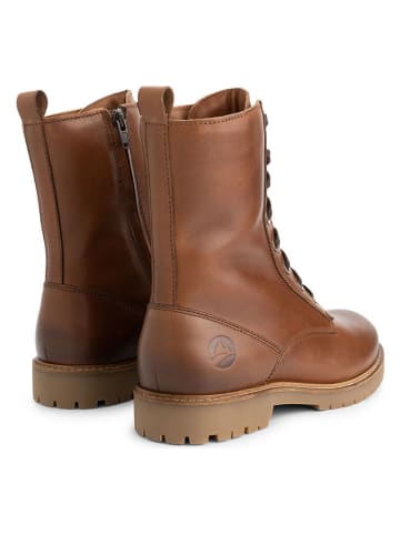 TRAVELIN' Leder-Boots in Hellbraun