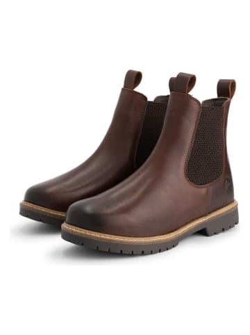 TRAVELIN' Leren chelseaboots bruin