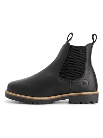 TRAVELIN' Leren chelseaboots zwart