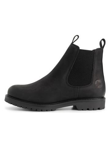 TRAVELIN' Leder-Chelsea-Boots in Schwarz