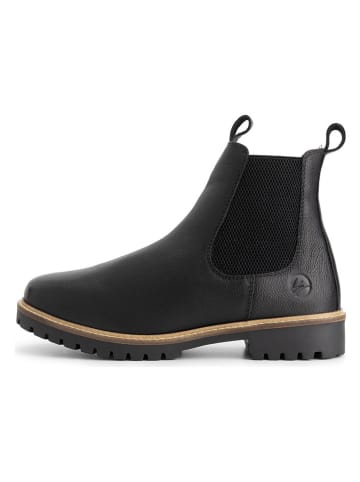 TRAVELIN' Leren chelseaboots zwart