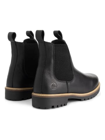 TRAVELIN' Leren chelseaboots zwart