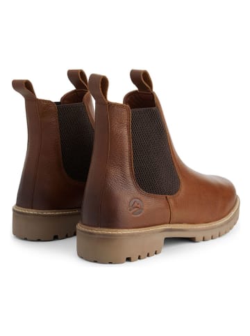 TRAVELIN' Leren chelseaboots lichtbruin