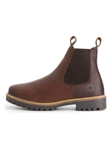 TRAVELIN' Leder-Chelsea-Boots in Braun