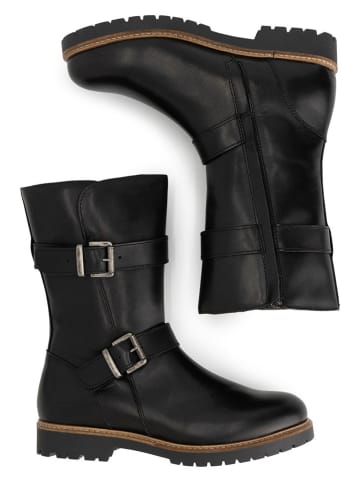 TRAVELIN' Leder-Boots in Schwarz