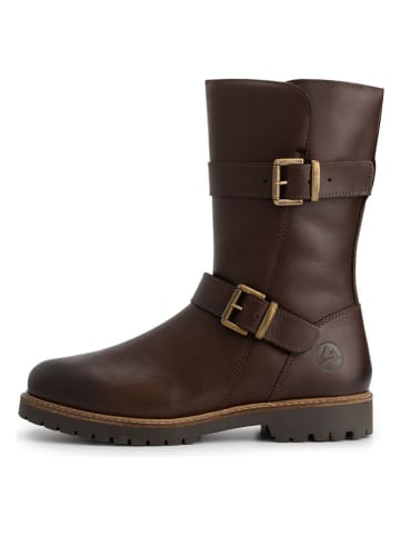 TRAVELIN' Leder-Boots in Braun