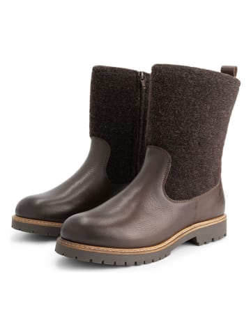 TRAVELIN' Leder-Boots in Braun