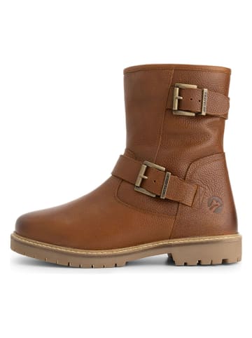 TRAVELIN' Leder-Boots in Hellbraun