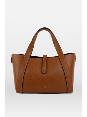 maison héritage PARIS Leder-Henkeltasche "Picea" in Hellbraun - (B)36 x (H)22 x (T)15 cm