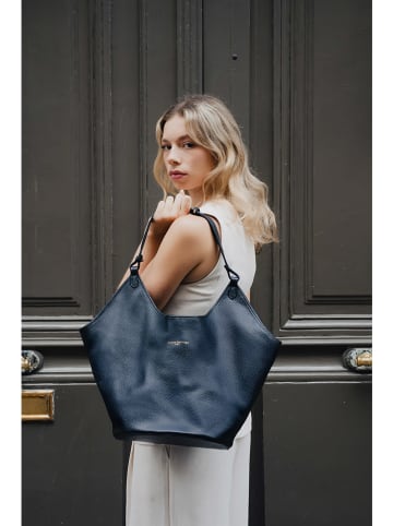 maison héritage PARIS Skórzany shopper bag "Cedro" w kolorze czarnym - 52 x 36 x 21 cm