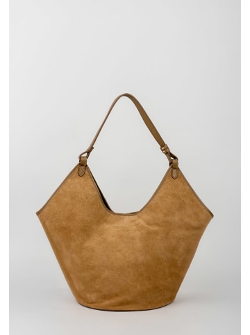 maison héritage PARIS Skórzany shopper bag "Cedro" w kolorze jasnobrązowym - 52 x 36 x 21 cm