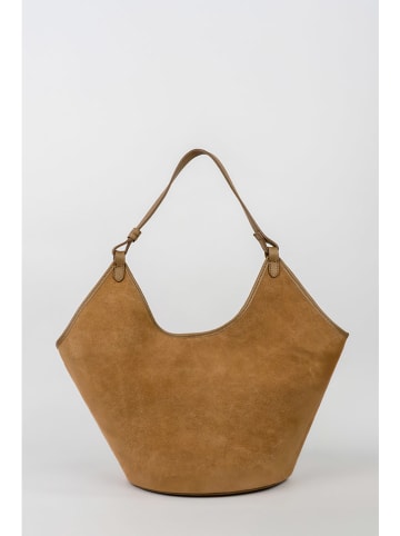 maison héritage PARIS Leder-Shopper "Cedro" in Hellbraun - (B)52 x (H)36 x (T)21 cm