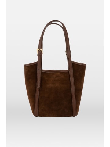 maison héritage PARIS Skórzana torebka "Olmo" w kolorze brązowym - 26 x 23 x 10 cm