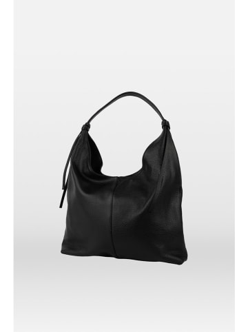 maison héritage PARIS Leder-Schultertasche "Tejo" in Schwarz - (B)40 x (H)41 cm