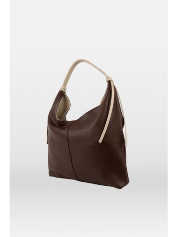 maison héritage PARIS Leder-Schultertasche "Tejo" in Braun - (B)40 x (H)41 cm
