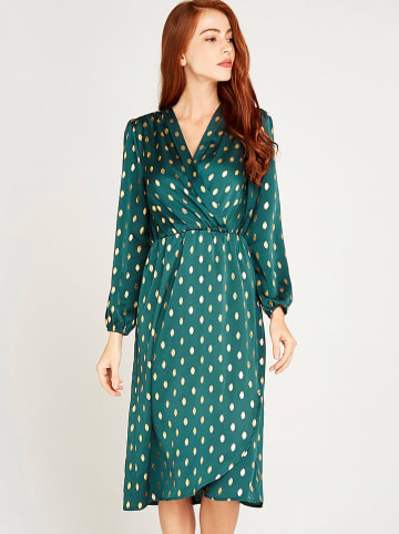 Apricot Kleid in Petrol/ Gold