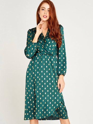 Apricot Kleid in Petrol/ Gold