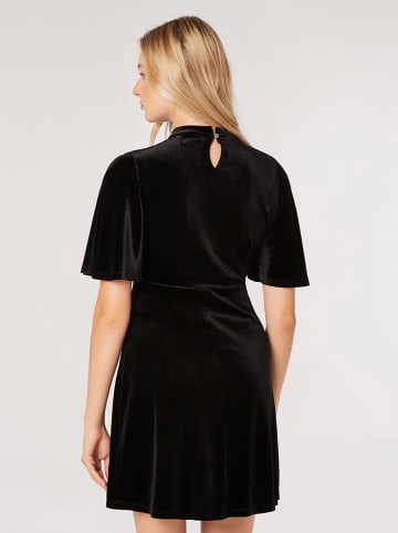 Apricot Samtkleid in Schwarz