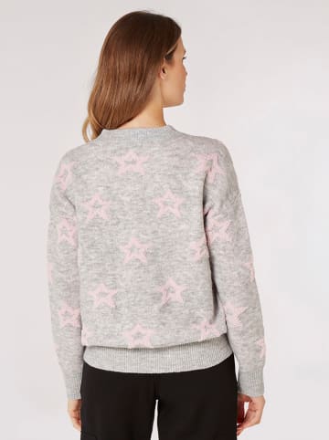 Apricot Pullover in Hellgrau/ Rosa