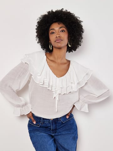 Apricot Bluse in Weiß