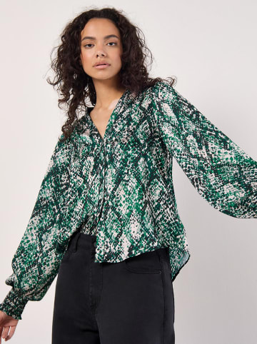 Apricot Blouse groen/wit