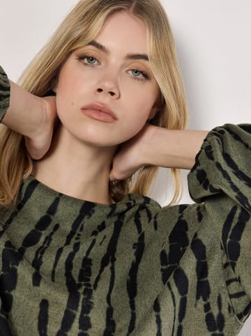 Apricot Bluse in Khaki/ Schwarz