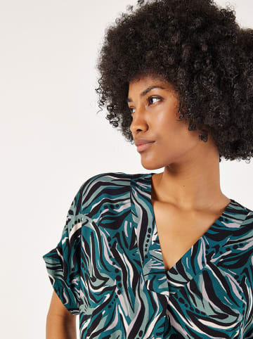Apricot Blouse petrol/zwart/wit
