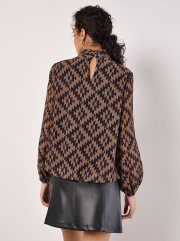 Apricot Blouse lichtbruin/zwart