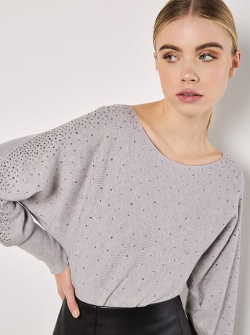 Apricot Sweter w kolorze szarym
