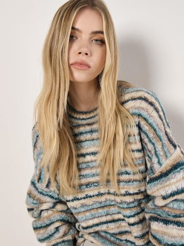Apricot Trui beige/petrol