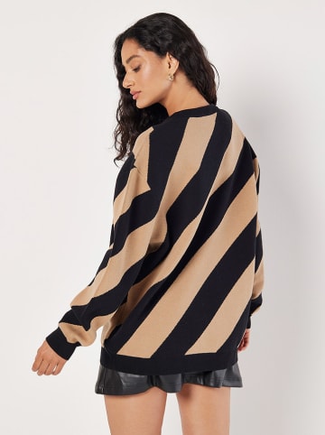 Apricot Pullover in Hellbraun/ Schwarz
