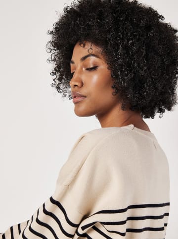 Apricot Pullover in Creme/ Schwarz