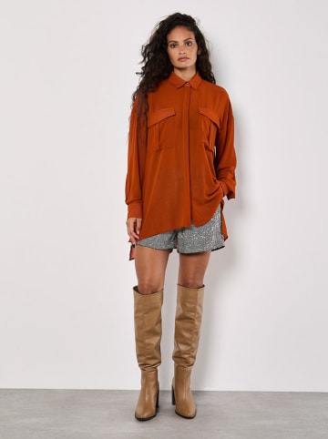 Apricot Lange blouse oranje