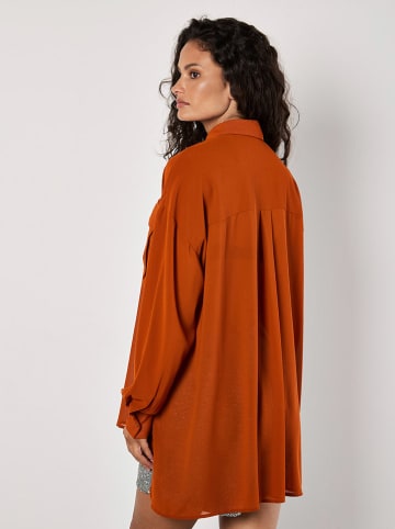 Apricot Lange blouse oranje