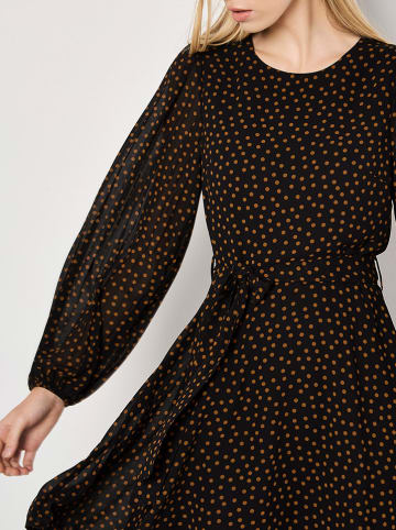 Apricot Kleid in Schwarz/ Hellbraun