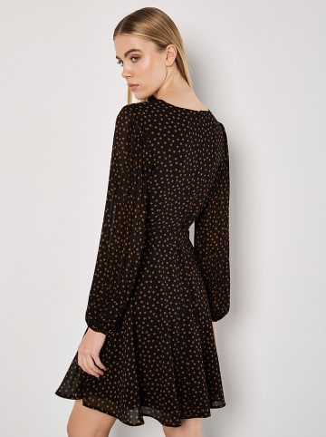 Apricot Kleid in Schwarz/ Hellbraun