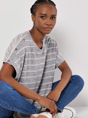 Apricot Shirt in Grau/ Weiß