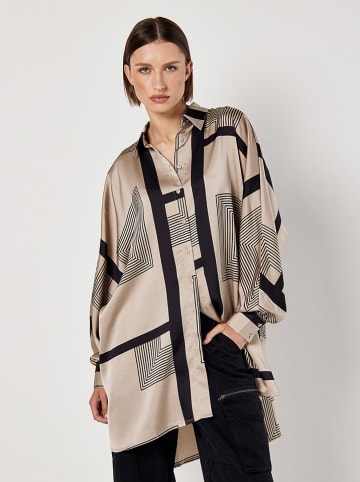 Apricot Lange blouse beige/zwart