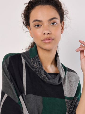 Apricot Rollkragenpullover in Anthrazit/ Petrol