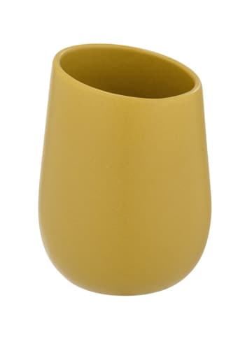 Wenko Tandenborstelhouder "Badi" geel - (H)11 x  Ø 8 cm