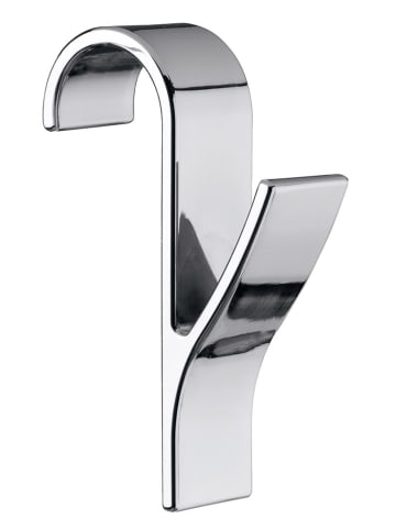 Wenko 4-delige set: handdoekhaken zilverkleurig - (H)10,5 cm