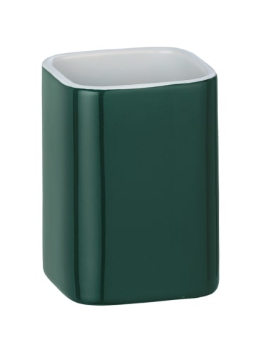 Wenko 2-delige set: tandenborstelhouders "Elmo" groen - (H)9 x Ø 6,5 cm