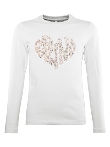 Blue Effect Longsleeve in Weiß