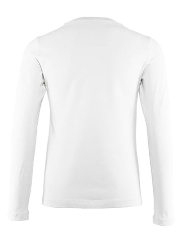 Blue Effect Longsleeve in Weiß