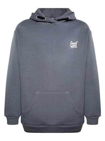 Blue Effect Hoodie in Grau
