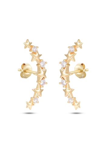 DI GIORGIO Vergulde oorstekers met edelstenen