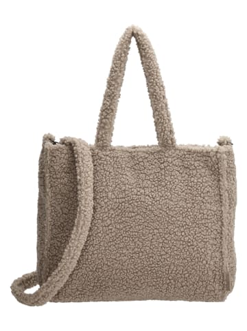 Beagles Shopper bag "Navarra" w kolorze szarobrązowym - 37 x 32 x 12 cm